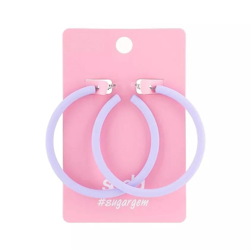 Earrings BIG PURPLE RINGS  sugargem
