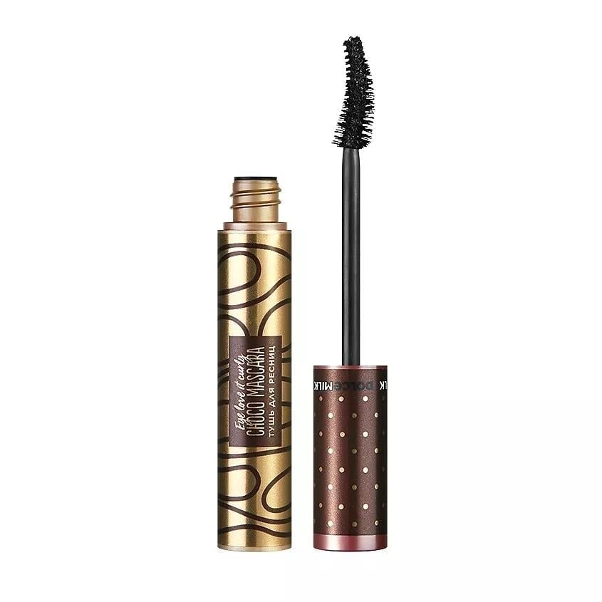 Mascara with chocolate scent volume and curl 02  Fan eyes  black 10 ml sachet