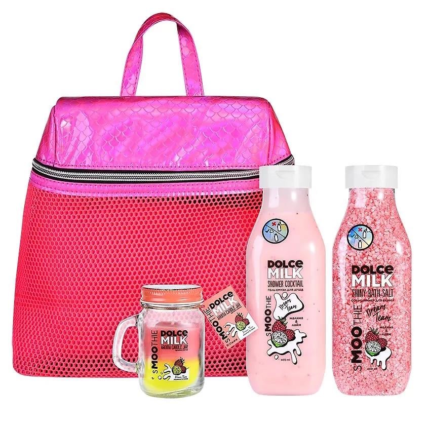 Set 313 (s.d.v. 400ml+gel-smoothie 400ml+Dream Team candle 85g.) bag