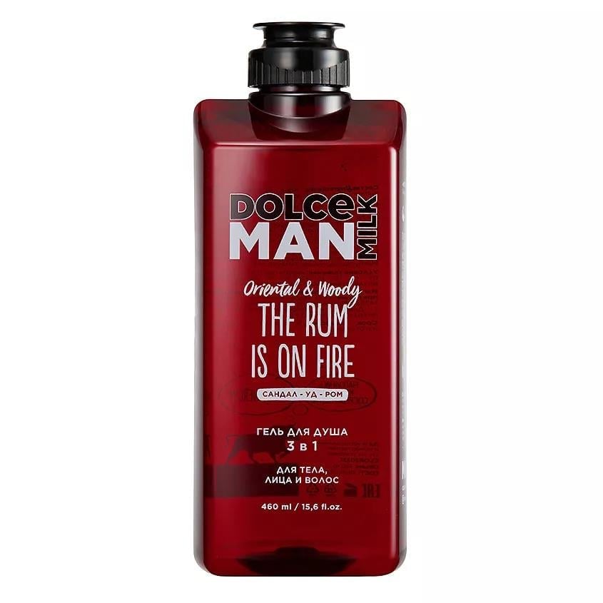 Shower gel 3 in 1  BURNING RUM  bottle red 460 ml MAN