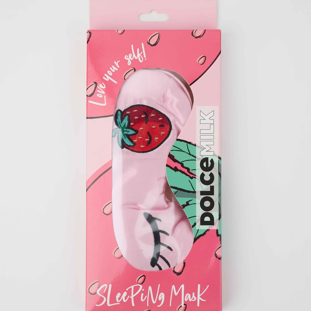 Sleep mask  Strawberry  pink 20*9cm