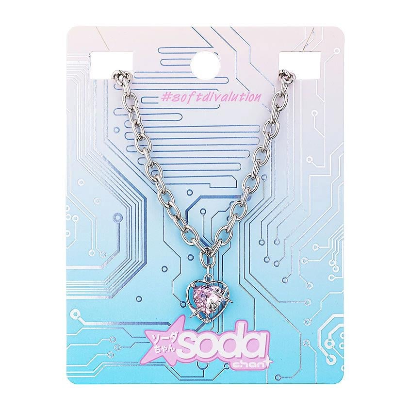 SODA-CHAN PINK HEART Necklace  softdivalution