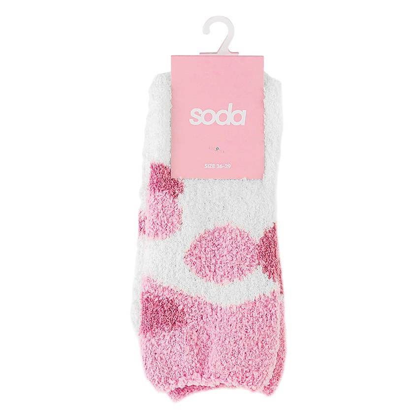 Women's socks, model: PAWFECT COMFURRT SOCKS  pawsome, brand SODA, color: pink, (1 pair)