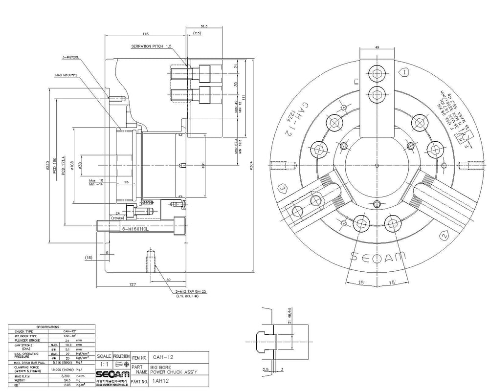 SEOAM 12 Inc Hidrolik CNC Torna Aynası (CAH 12 )