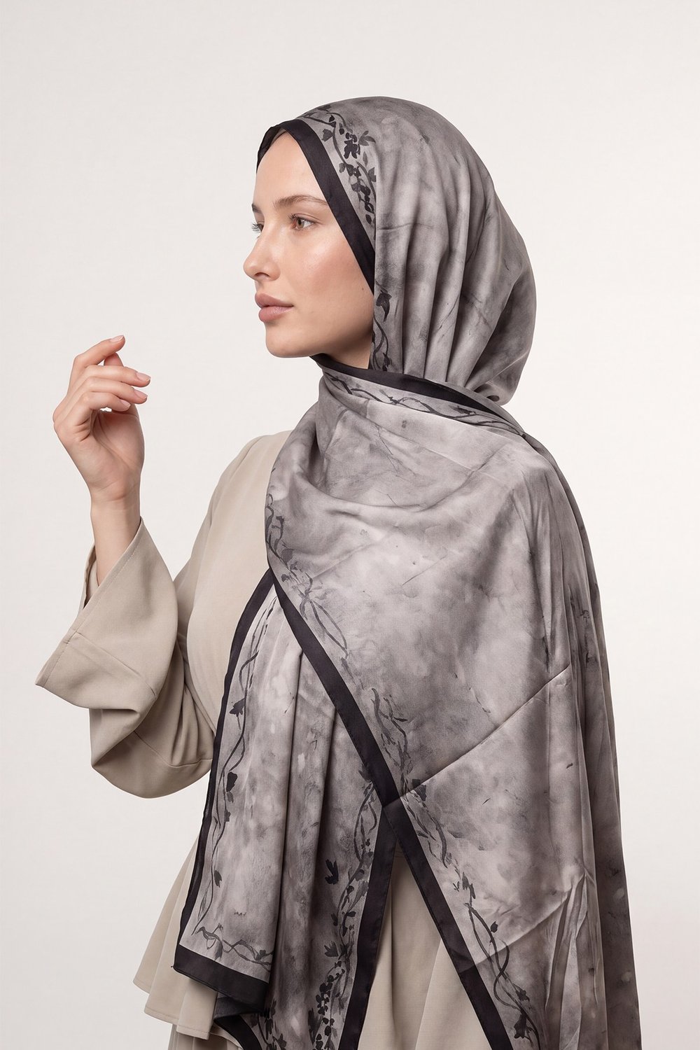 Bahara Şal | Kurşuni Siyah