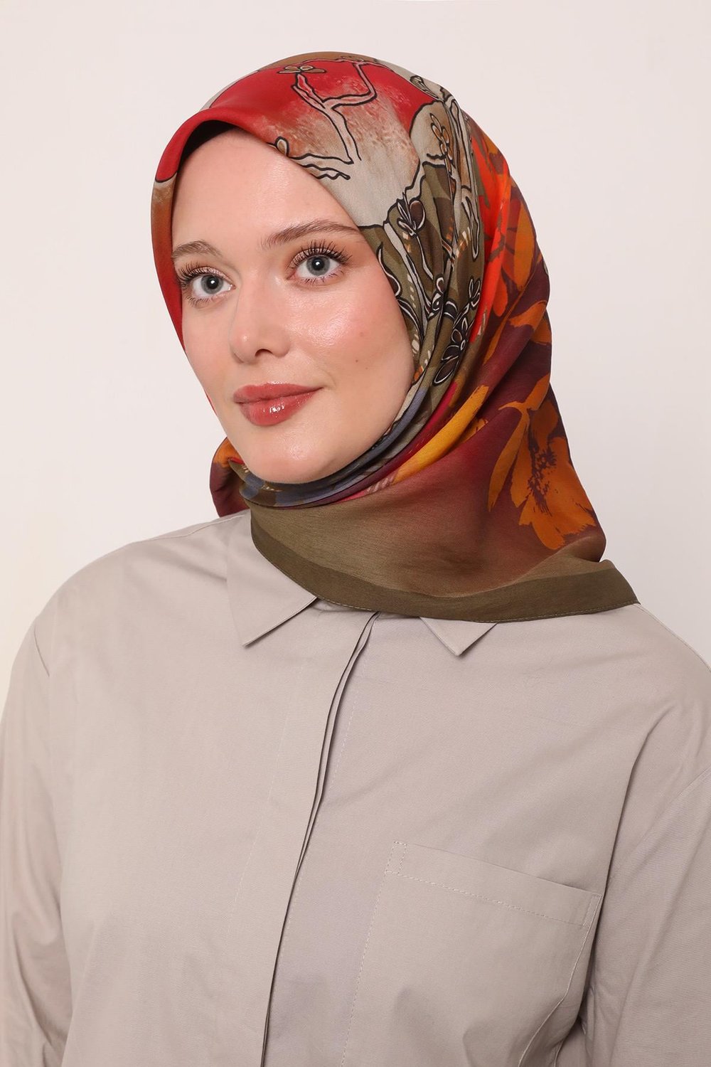 Flora Eşarp | Gizemli Haki