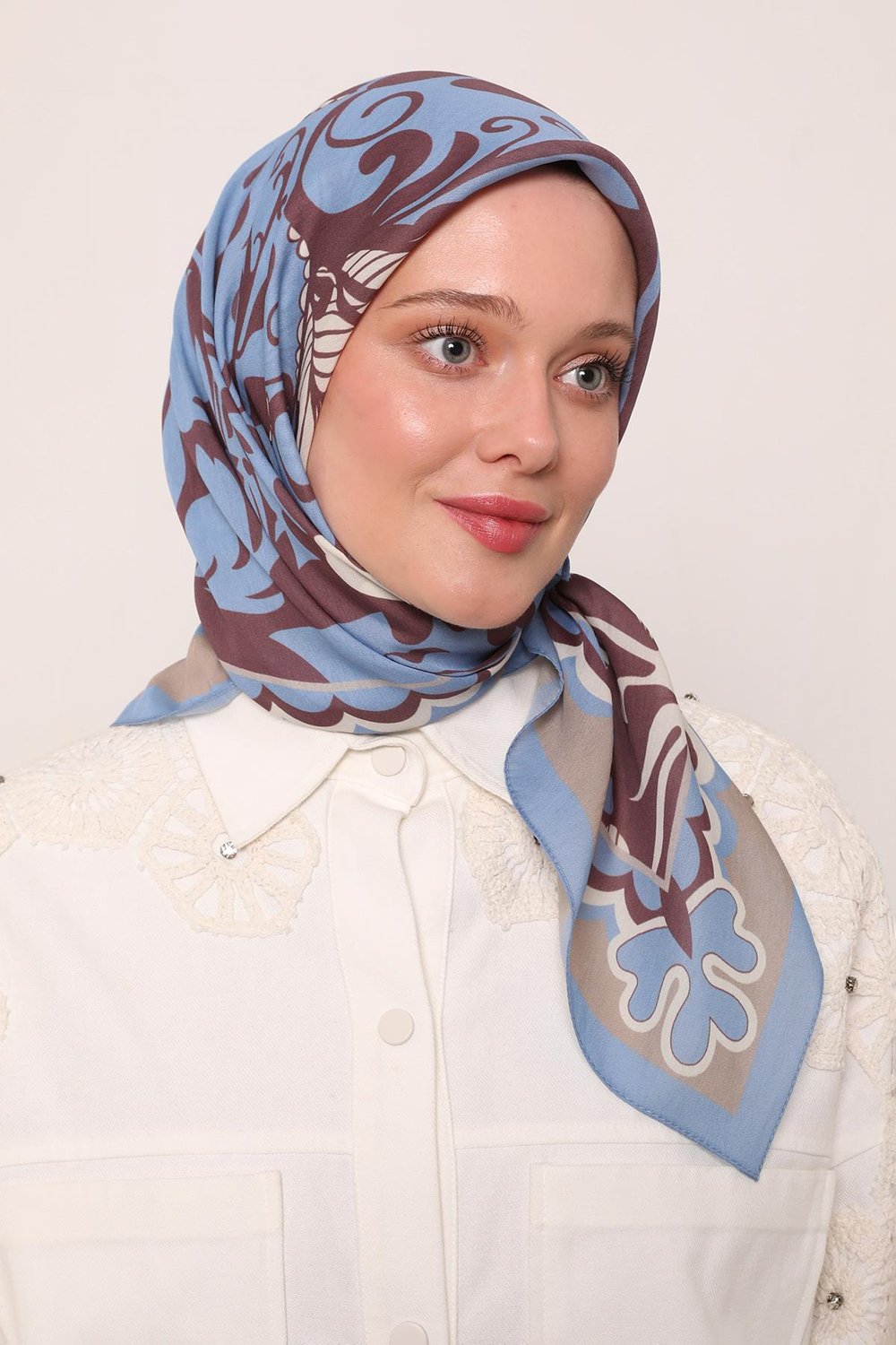 Flora Eşarp | Masal Mavisi