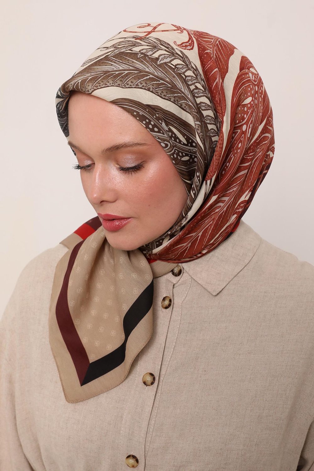 Flora Eşarp | Yakut Bordo