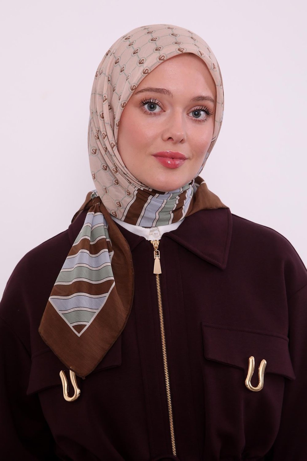 Silk Elite Eşarp | Kestane Kabuğu