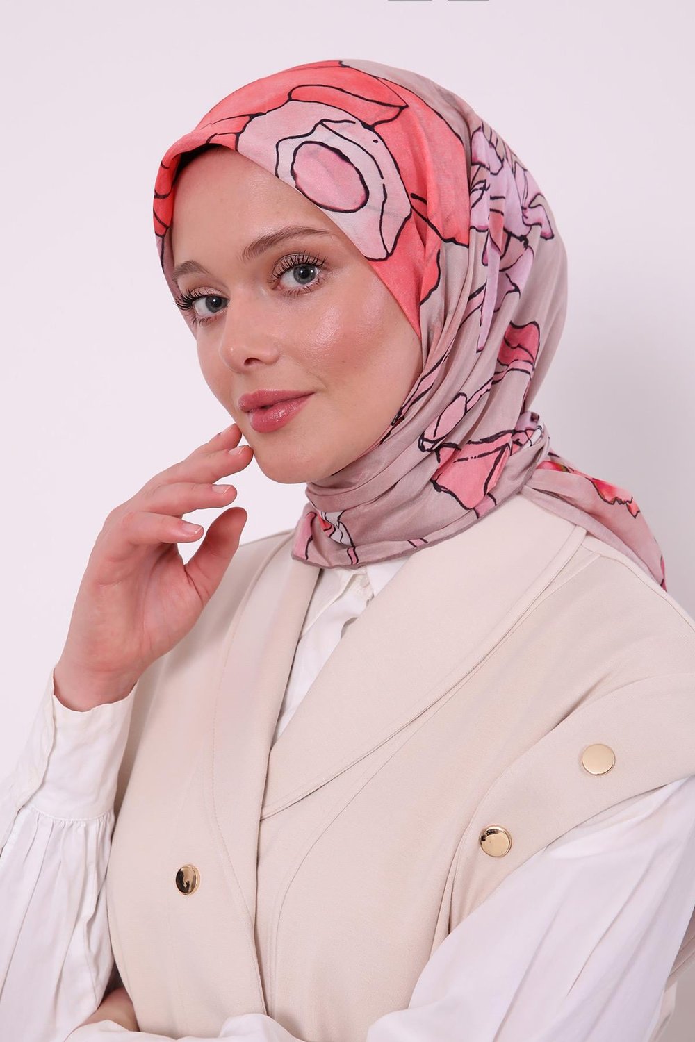 Silk Elite Eşarp | Pudra Düşü