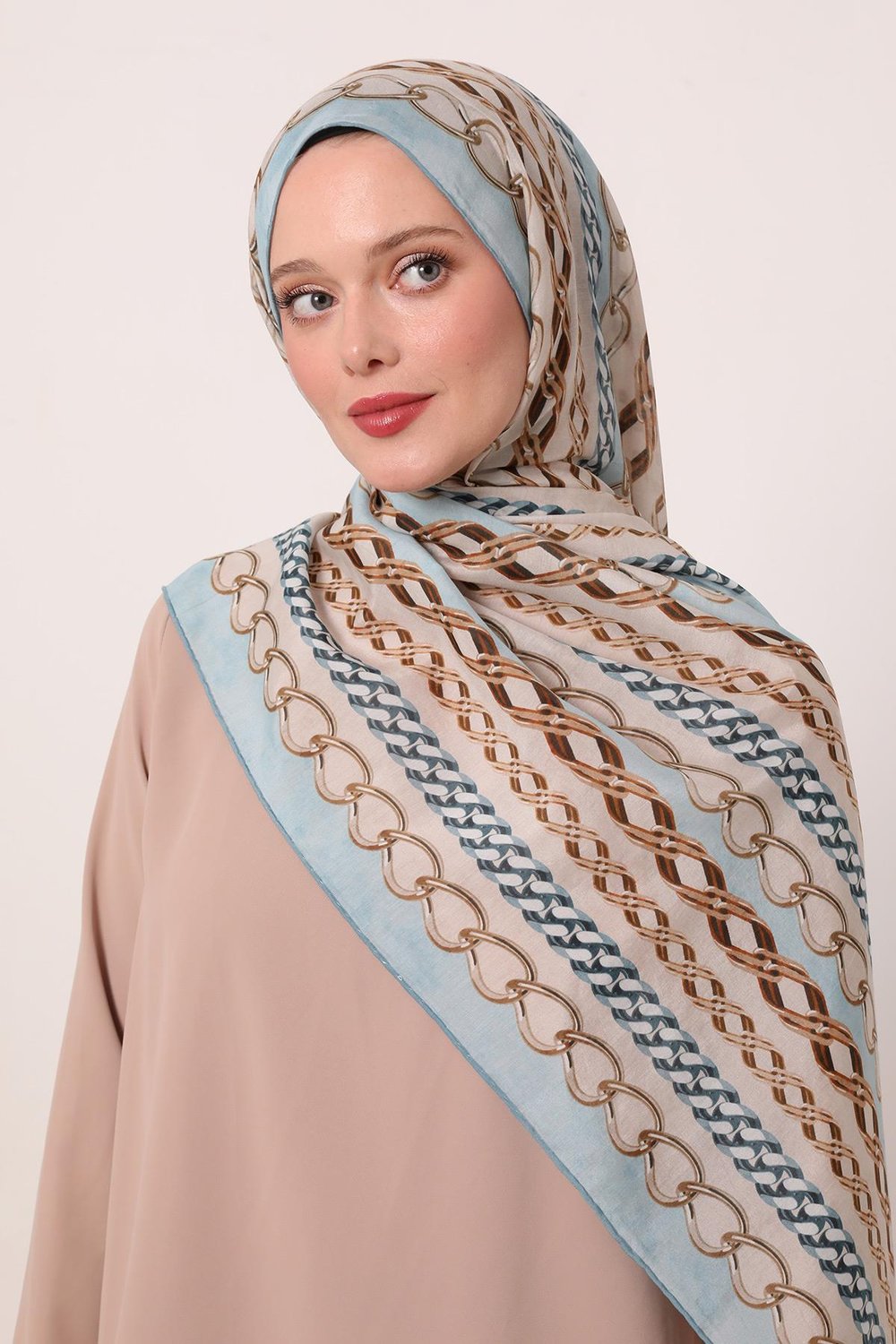 Silk Elite Şal | Pastel Mavi