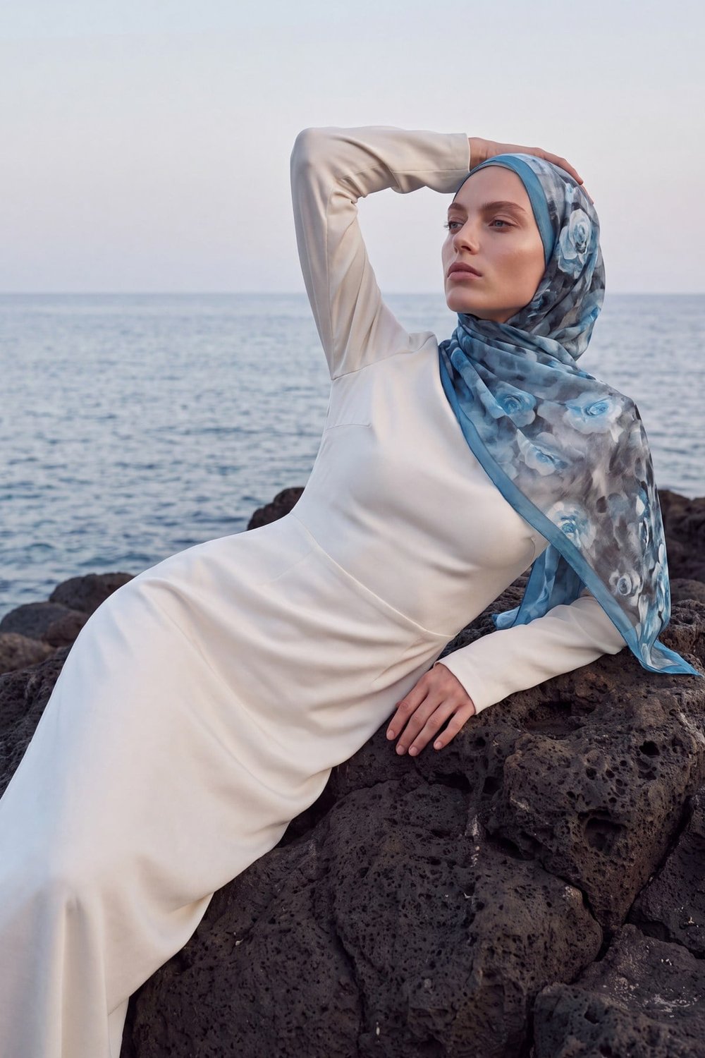 Summer Şal | Kobalt Mavisi