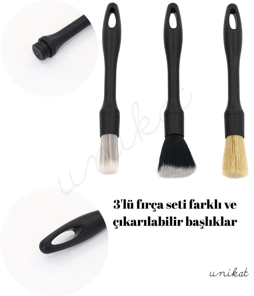 BAYİ ÜRÜNÜ 3'lü Fırçalar Farklı ve Çıkarılabilir Başlıklar - Yeni Nesil Ürün