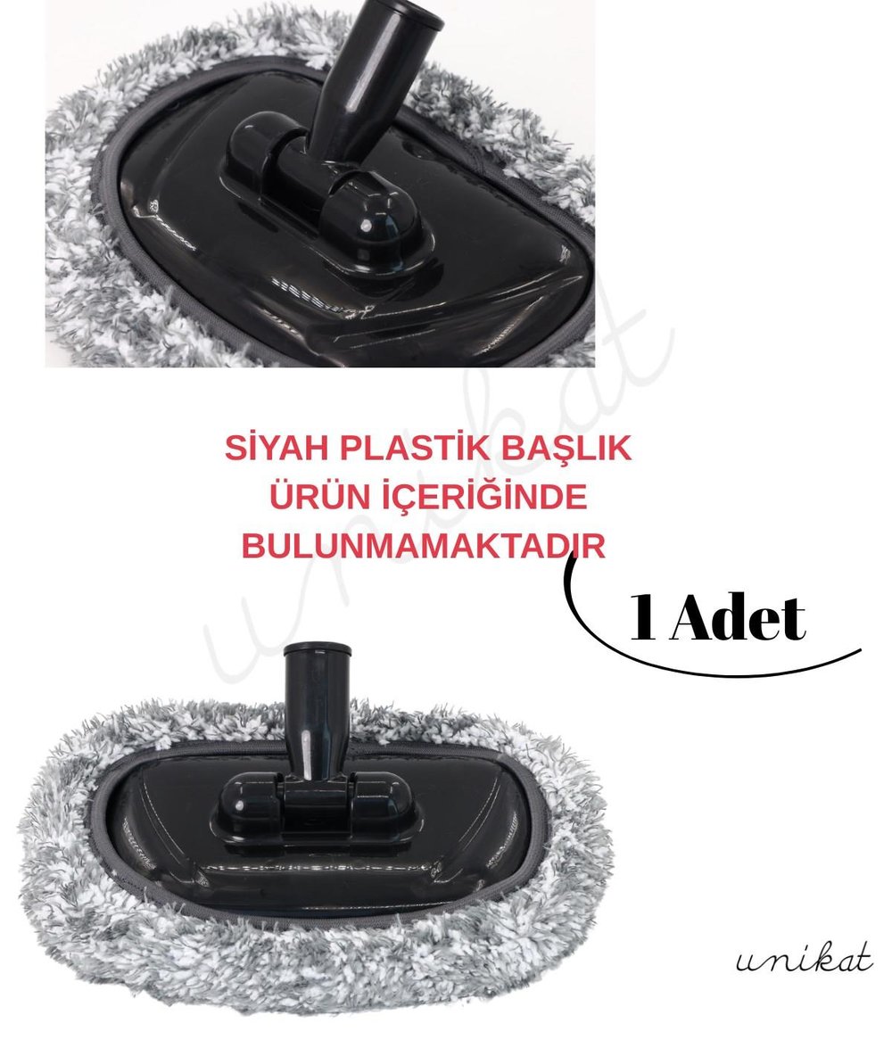 BAYİ ÜRÜNÜ YEDEK BAŞLIK 1 Adet - Unikat Özel Teleskopik Saplı İnce Tüylü Araç Temizlik Mop