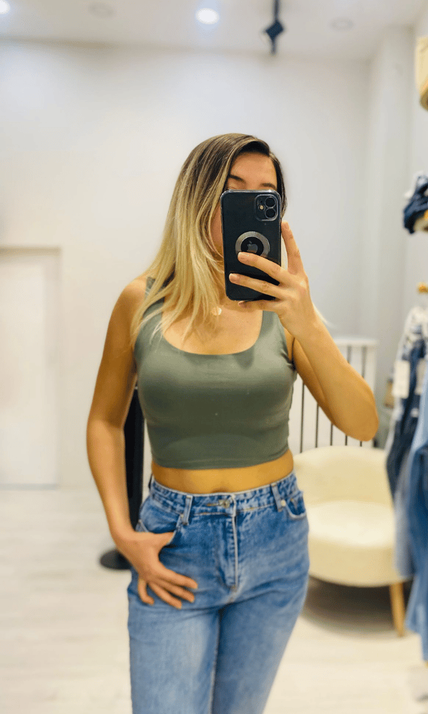 Kare Yaka Crop - Haki