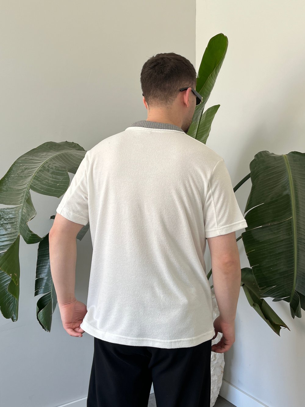Basic Polo Yaka Beyaz  Tişört 
