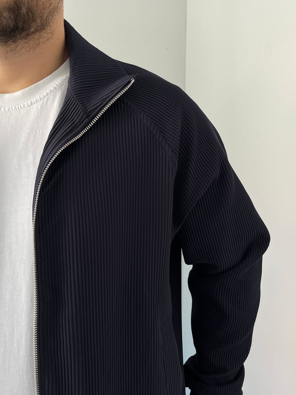 Oversize Fitilli Ceket Pantolon Lacivert