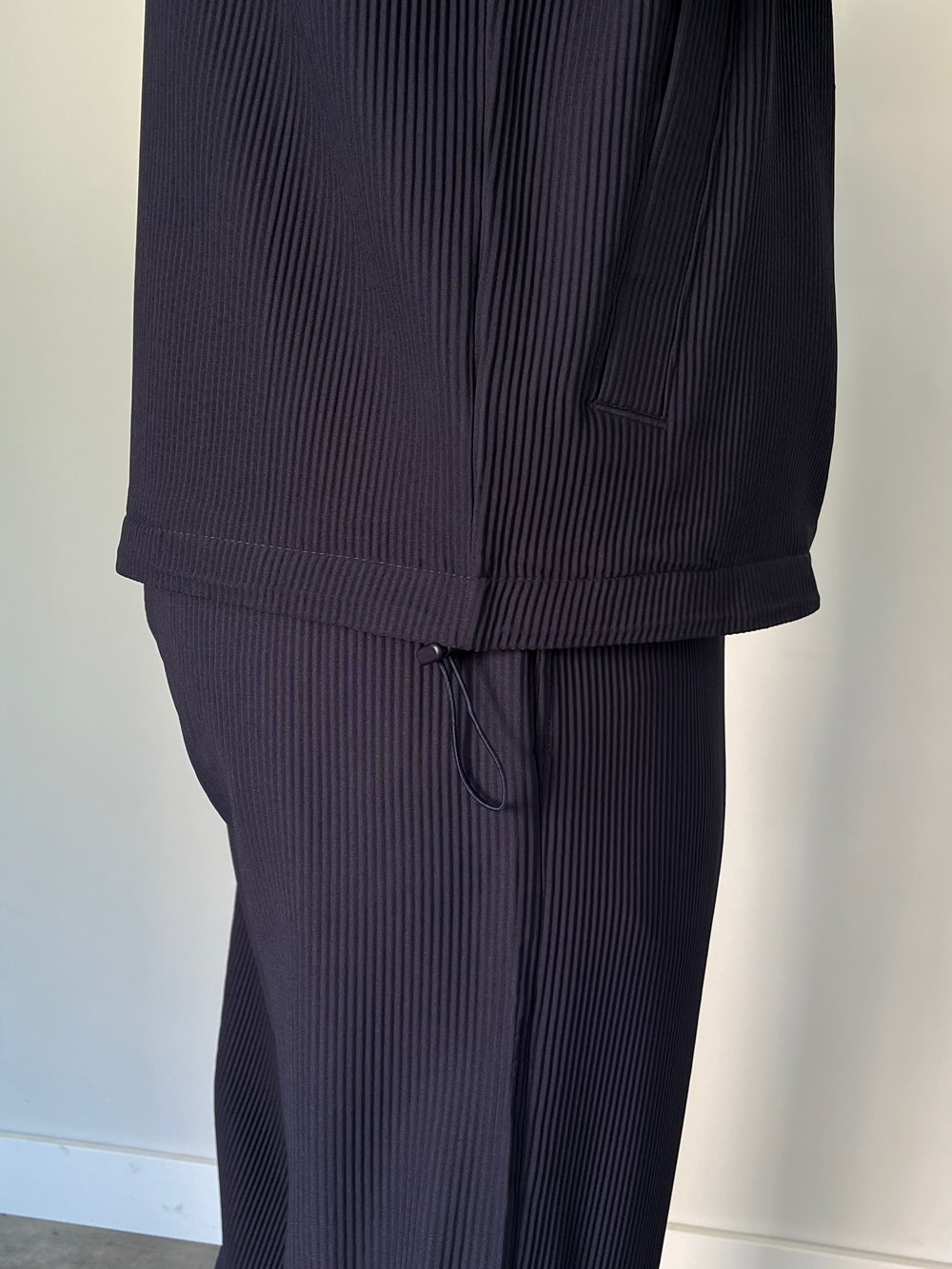Oversize Fitilli Ceket Pantolon Lacivert