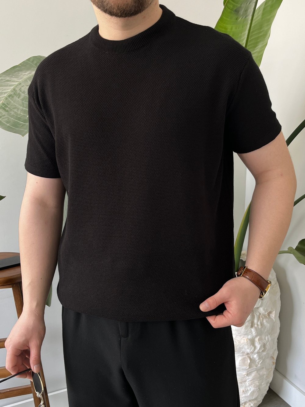 Pirinç Örgülü Basic Triko 