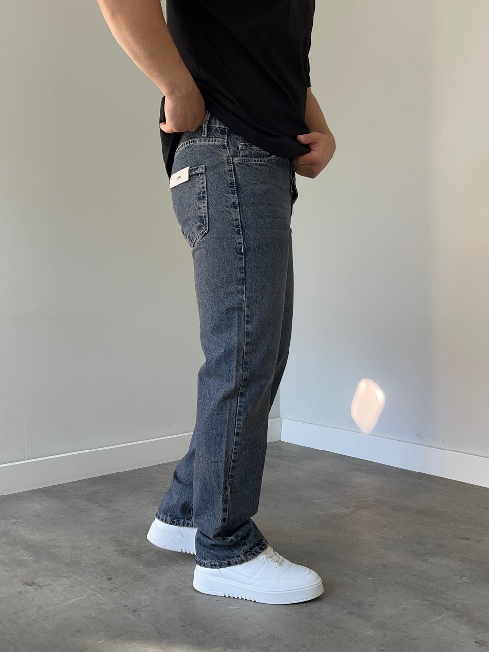 We 11 Baggy Jean Yıkamalı Antrasit