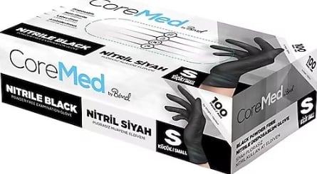 Bimel Siyah Eldiven (S / M / L) – Nitril Pudrasız 100'lü