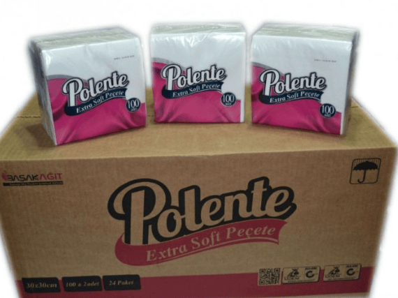 Polente 24x24 Servis Peçetesi 100'lü Paket | Berdaş Ambalaj