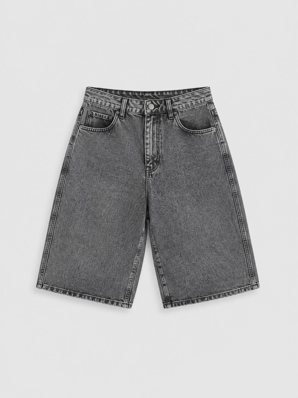 Erkek Denim Şort Gri Eca079