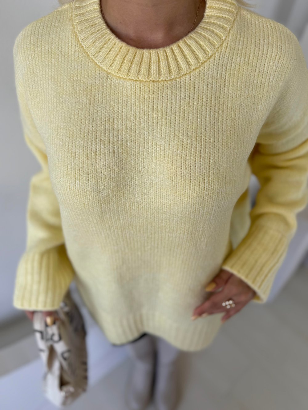 Bisiklet Yaka Oversize Kazak