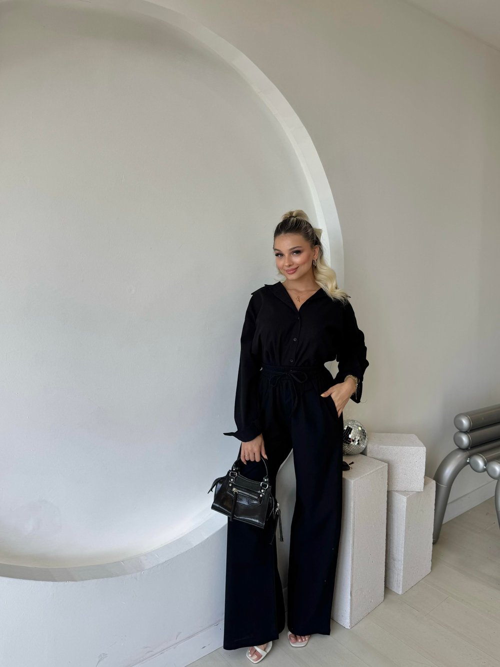 Oversize Kesim Keten Takım 