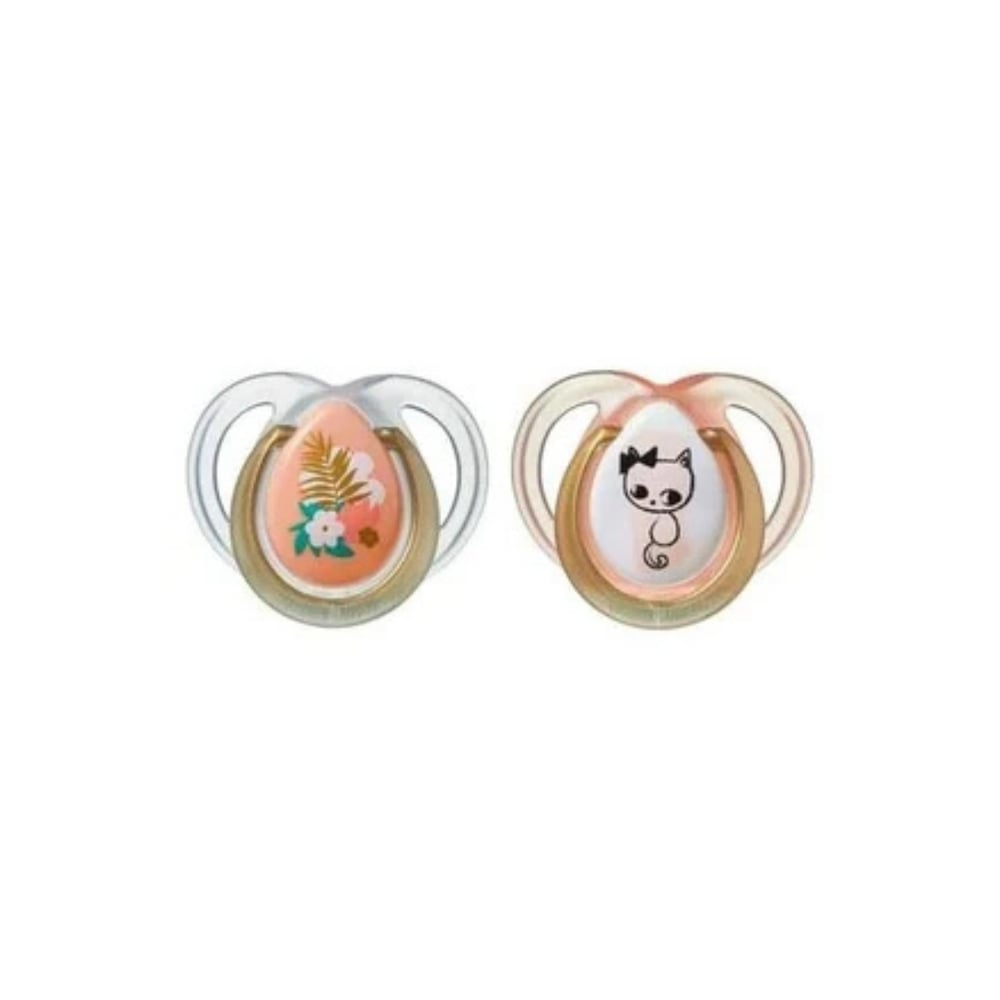Tommee Tippee Moda Pacifiers 0-6m For Girl 2pcs