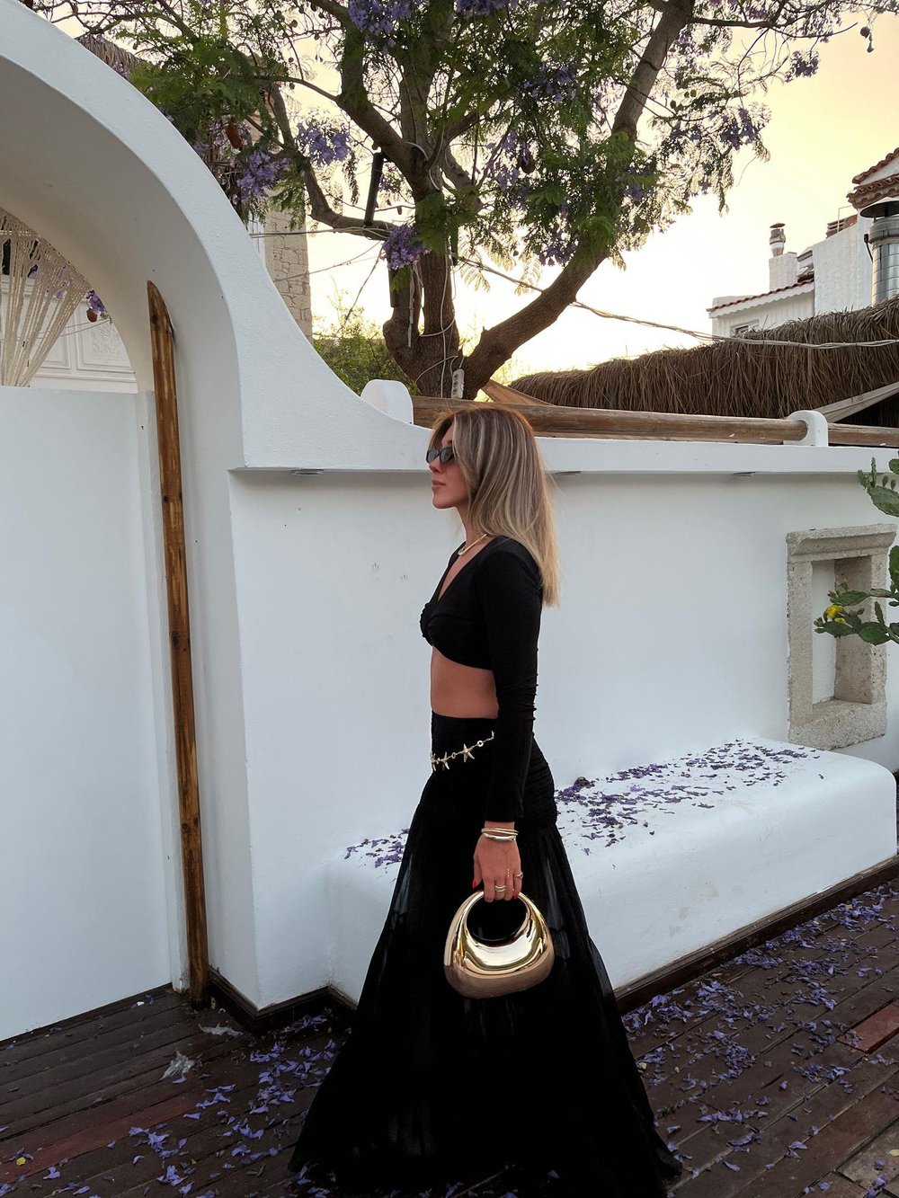 Altın Sarısı Glam Plaka Çanta