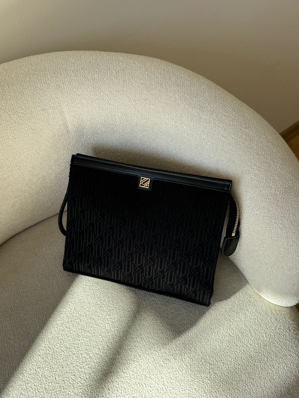 Siyah Desenli Clutch Marka Model Çanta