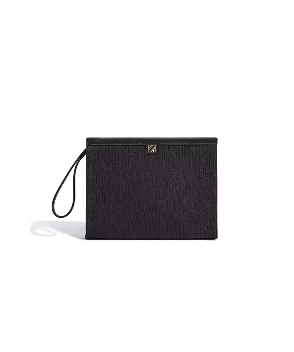 Siyah Desenli Clutch Marka Model Çanta