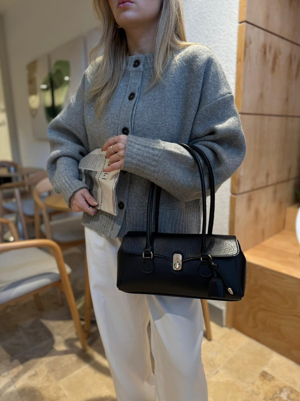 Siyah Mango Model Baget Verona Çanta