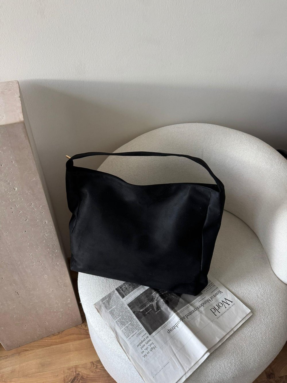 Siyah Süet Basic Çanta