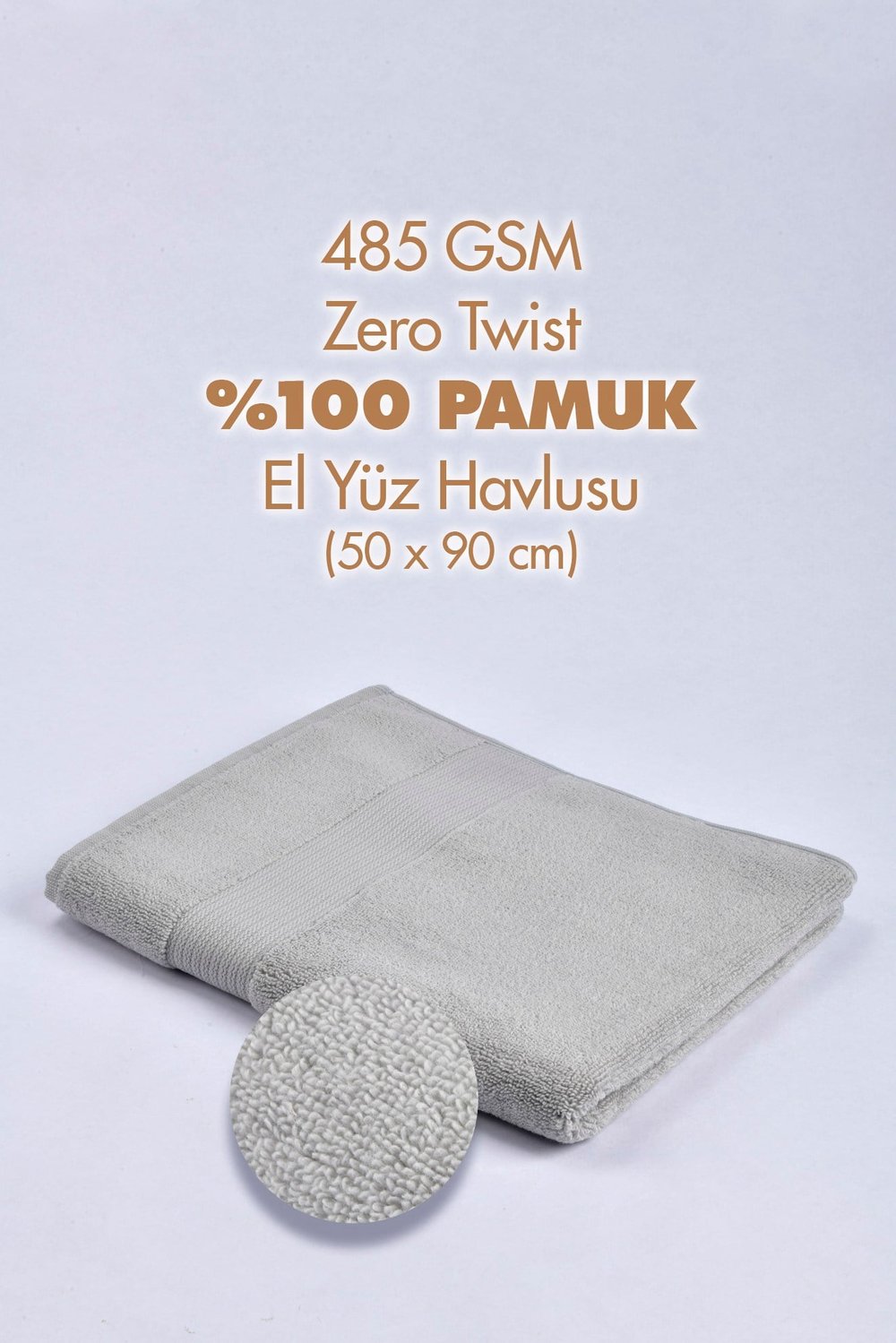GRİ EL YÜZ HAVLUSU