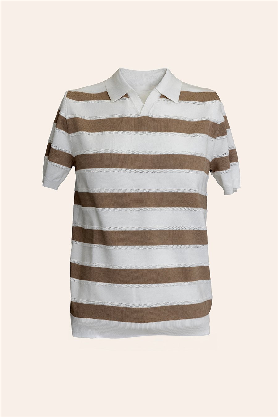 Polo Knitwear Brown&White | zindistore.com