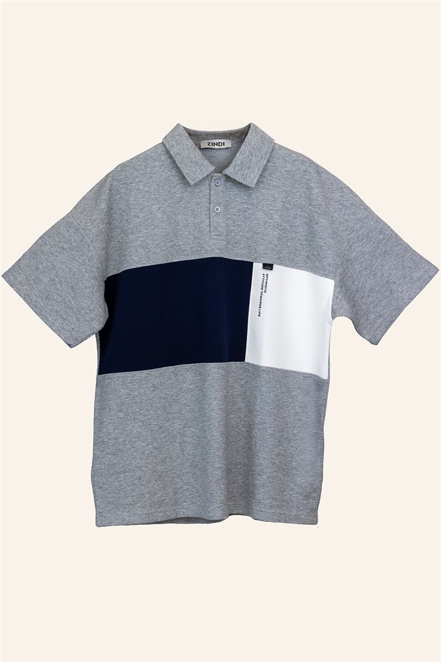 SUMMER POLO T-Shirt Light Grey | zindistore.com