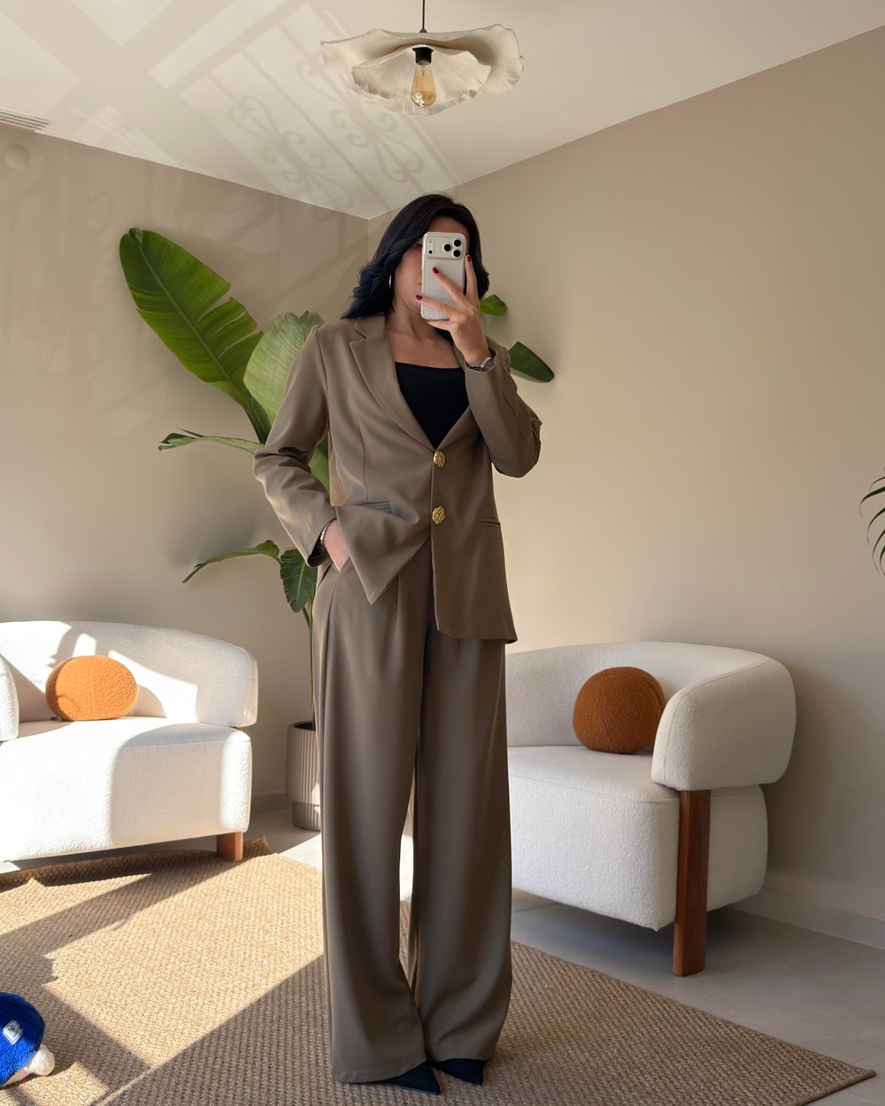 HAKİ ÇİFT GOLD DÜĞMELİ BLAZER TAKIM
