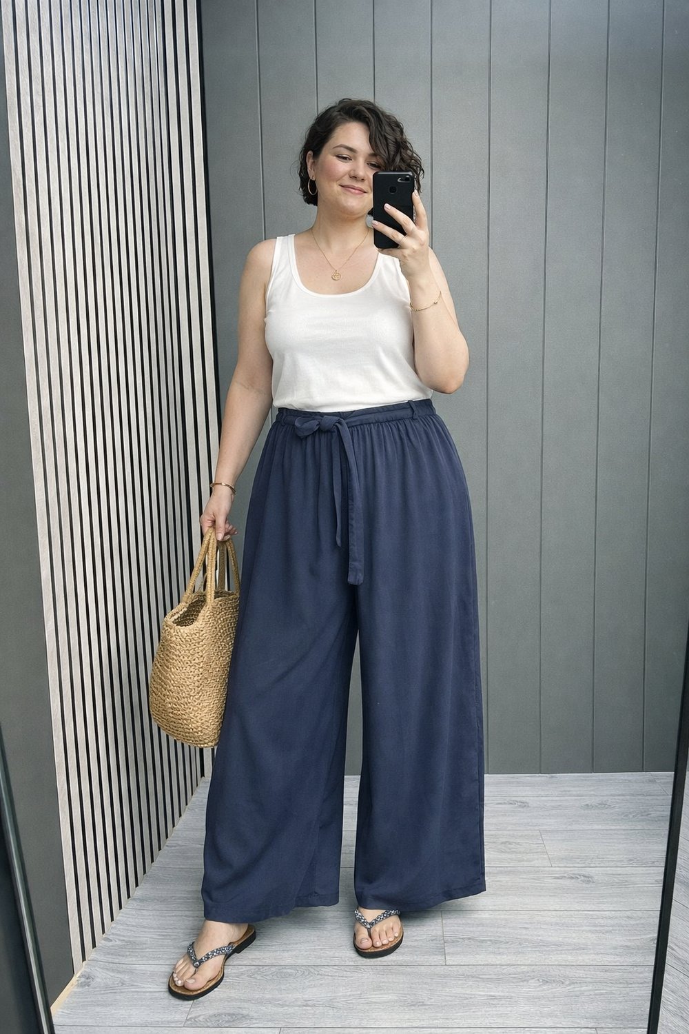 Tencel Bol Paça Pantolon – Bel Lastikli & Kuşak Detaylı Premium Rahat Seri