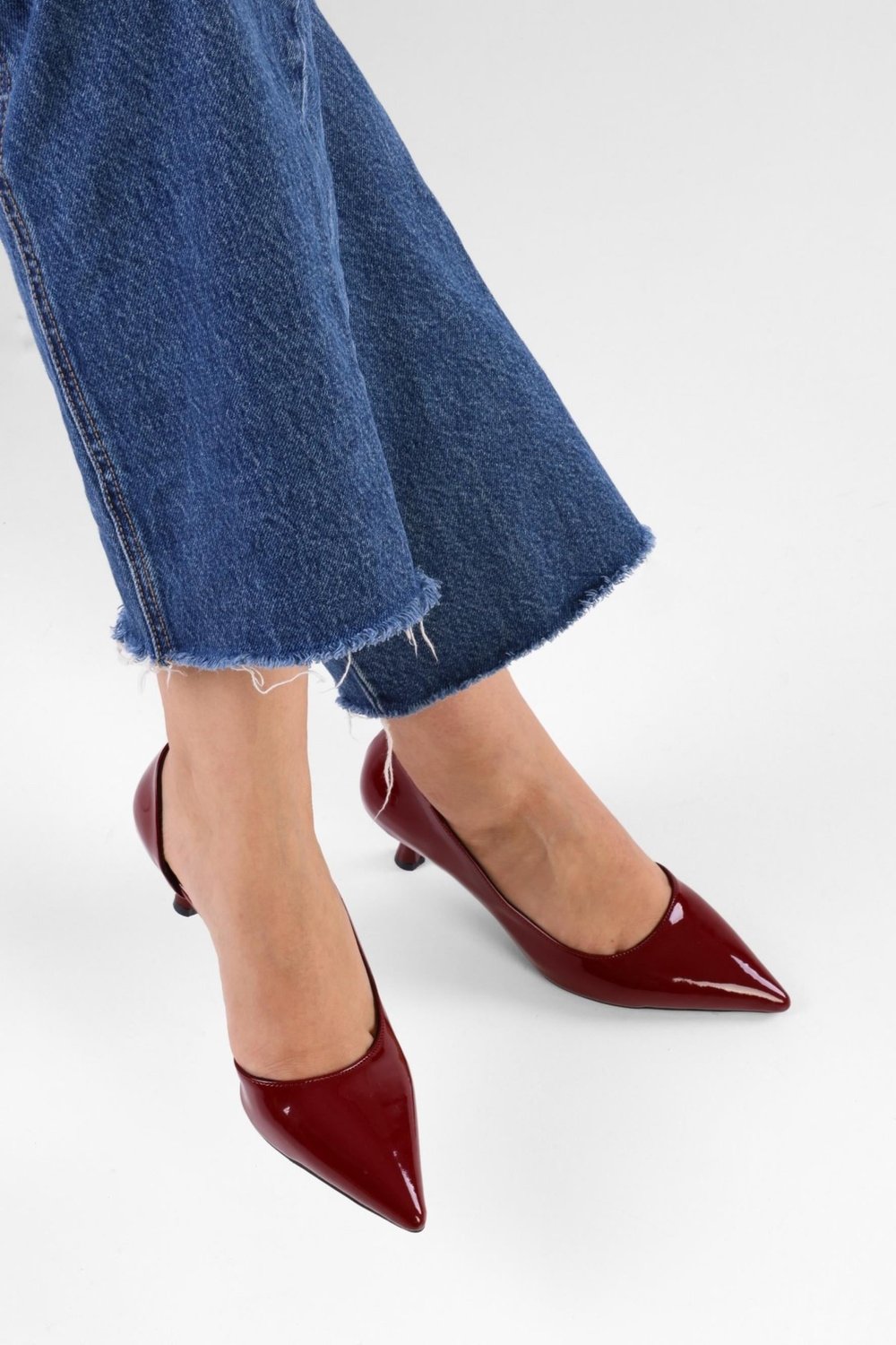 SOLMAZ AURNA BORDO RUGAN STİLETTO