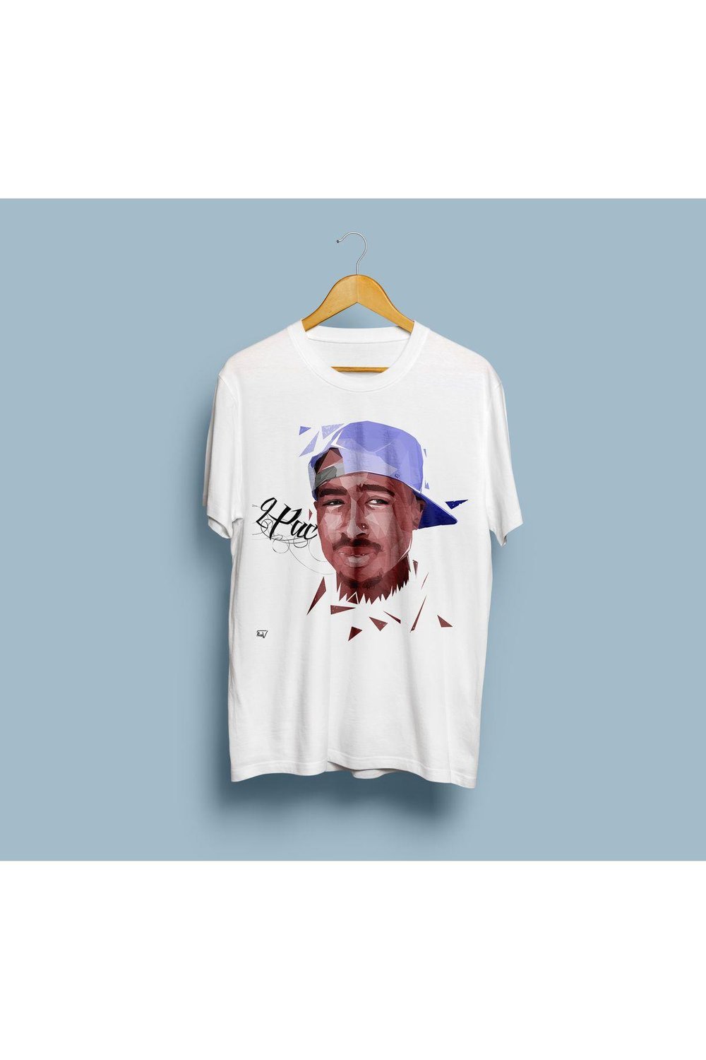 Oversize 2Pac Shakur Portre Tasarım Unisex T-shirt