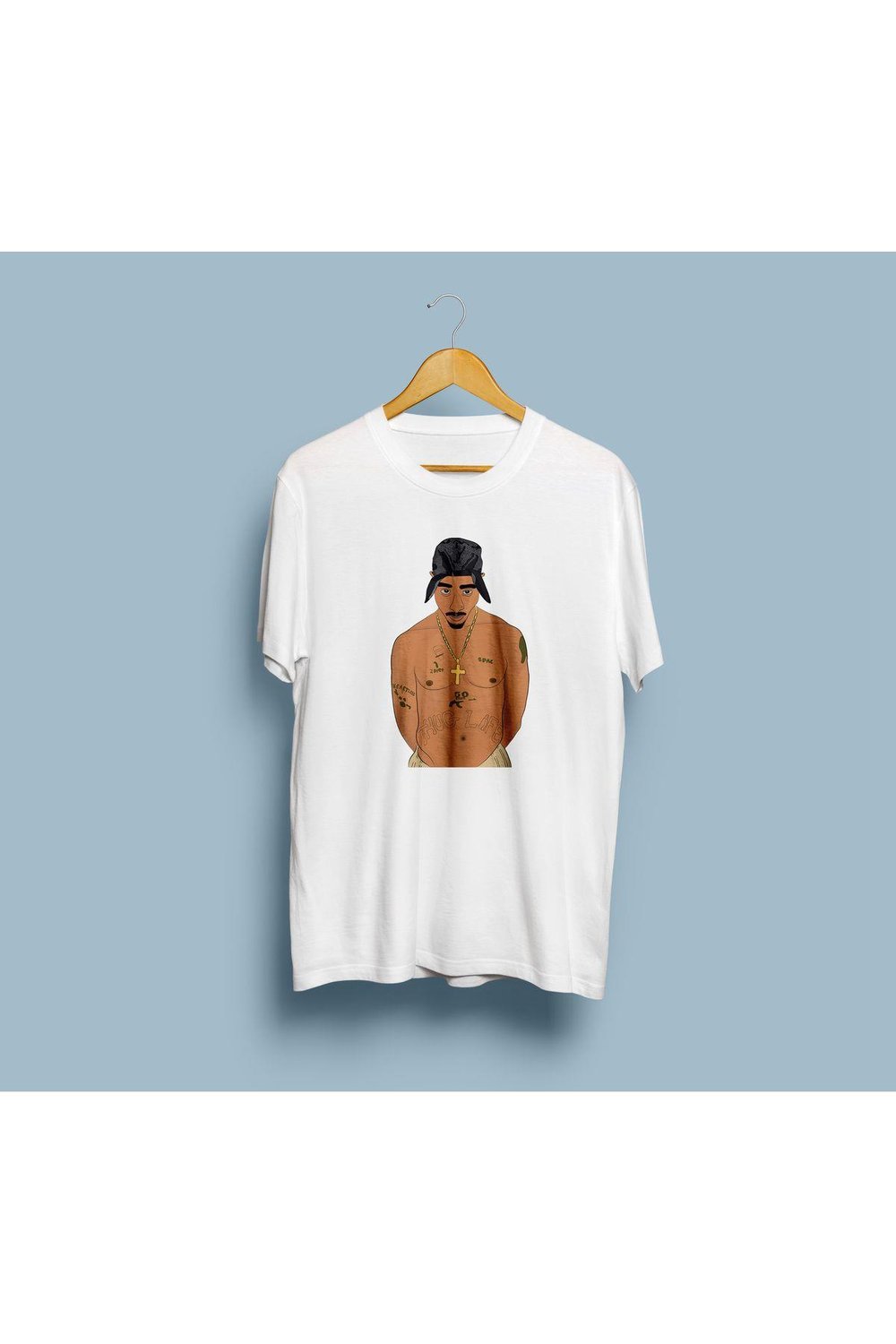 Oversize 2Pac Tasarım Unisex T-shirt