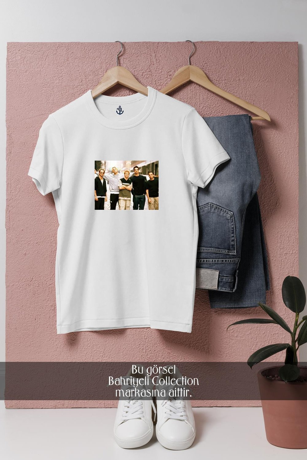 Oversize Backstreet Boys Picture  Tasarımlı Unisex T-Shirt