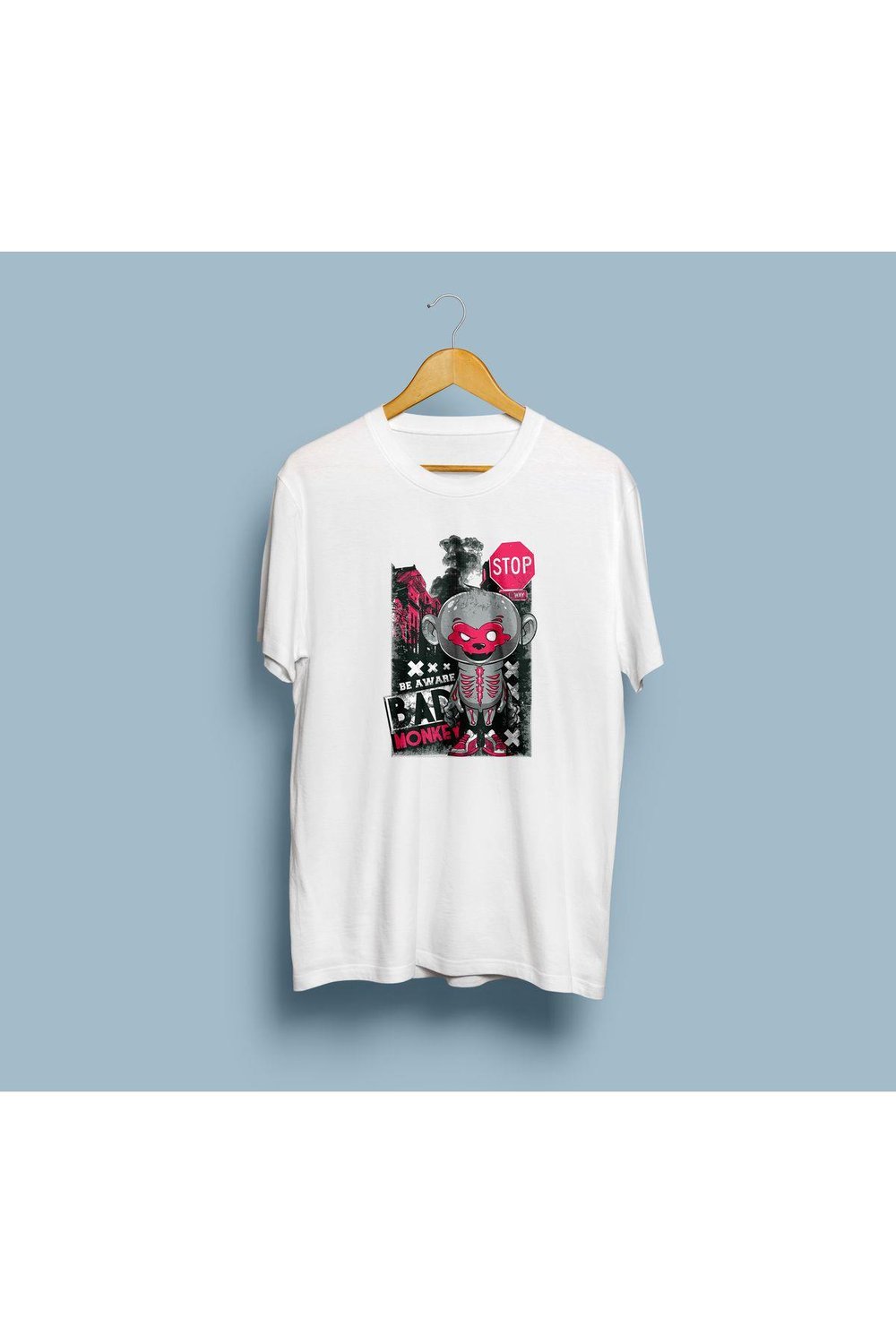 Oversize Bad Monkey Tasarım Unisex T-shirt