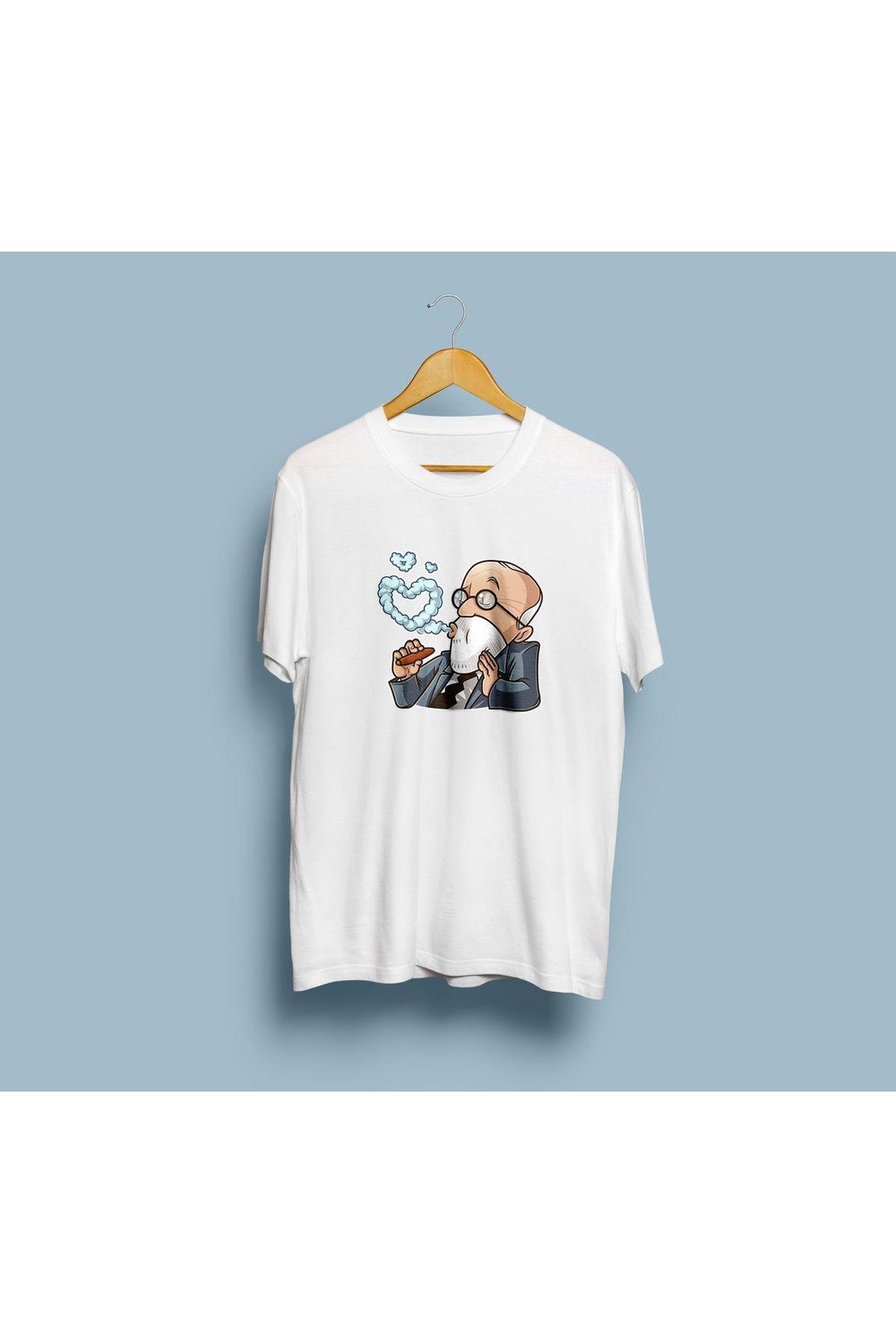 Oversize Freud Kalp Tasarım Unisex T-shirt