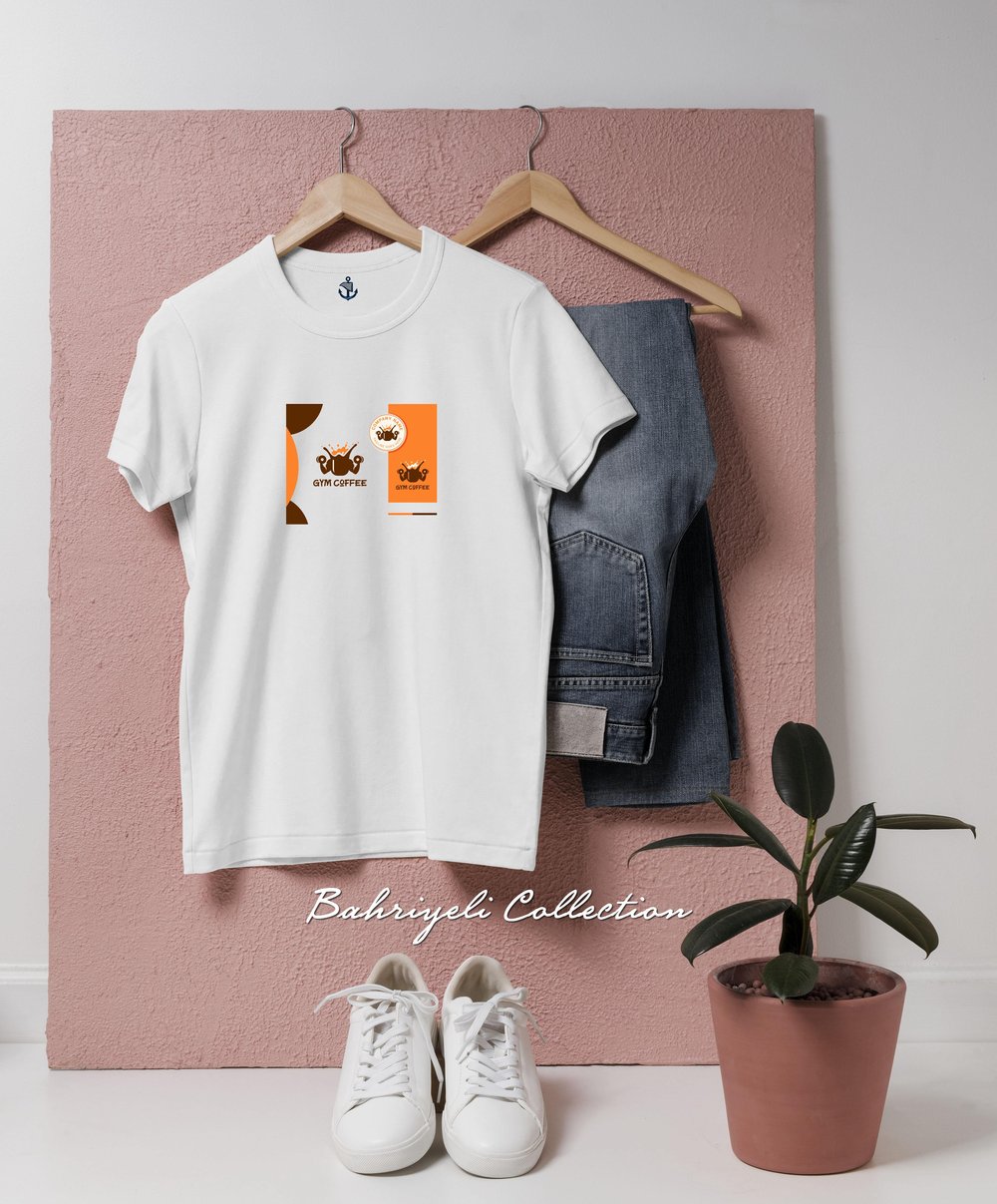 Oversize gym coffee logo Tasarımlı Unisex T-Shirt