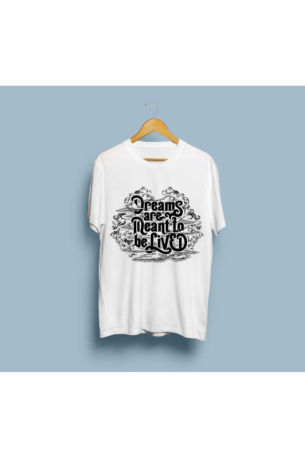 Oversize Hayaller Yaşanmak İçindir Yazılı Tasarım Unisex T-shirt