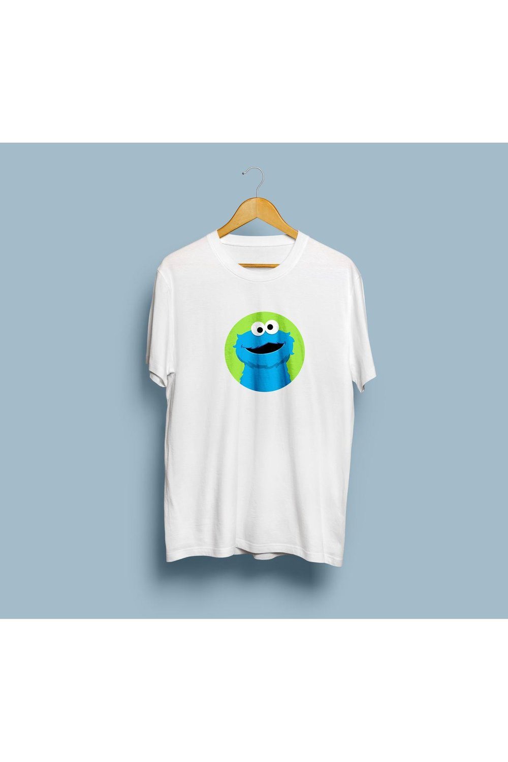 Oversize Kurabiye Canavarı Tasarım Unisex T-shirt