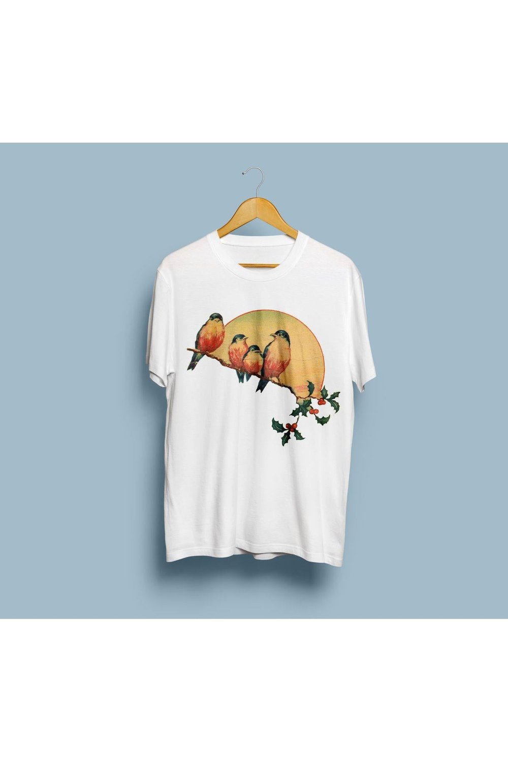 Oversize Kuşlar Tasarım Unisex T-shirt